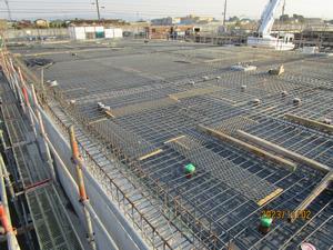 写真：躯体工事中の給食センター（令和5年11月）1