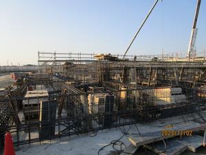 写真：躯体工事中の給食センター（令和5年11月）2