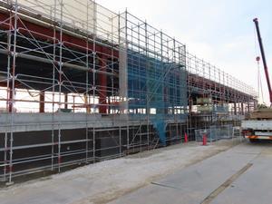 写真：躯体工事中の給食センター（令和5年12月）1