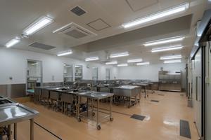 写真：完成した給食センターの内装1
