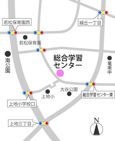 地図：総合学習センター周辺