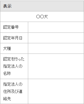 写真：身体障がい者補助犬の表示