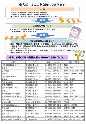 写真：岡崎市認知症初期集中支援チームチラシ（裏）