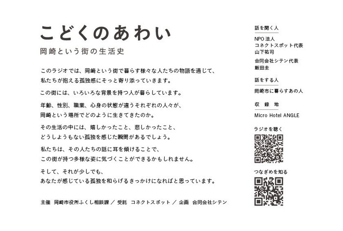 画面：こどくのあわい 岡崎という街の生活史　紹介文
