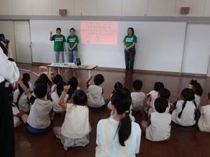 写真：中園保育園（年長さん）での熱中症対策講座の様子