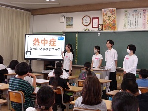 矢作東小学校での熱中症講座の様子2