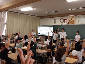 矢作東小学校での熱中症講座の様子3