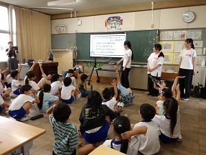 矢作北小学校での熱中症講座の様子2