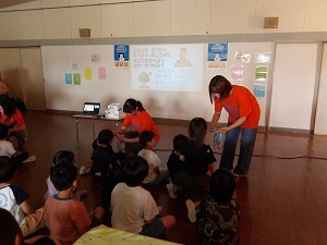 中園保育園での熱中症講座の様子2