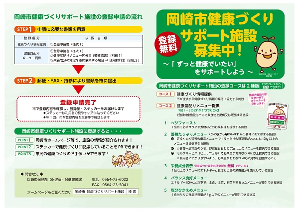 健康づくりサポート施設　パンフレット