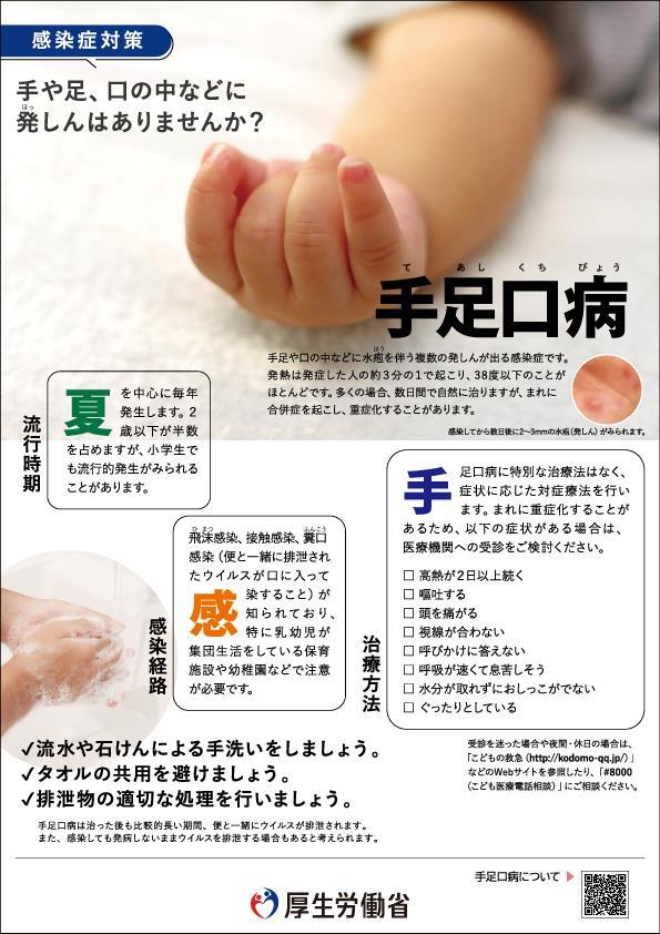 チラシの写真：手足口病