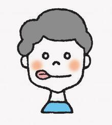 イラスト：舌のトレーニング（右）