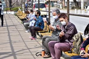 写真：血圧測定