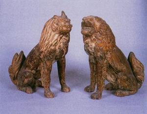 写真：木造狛犬