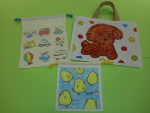 写真：制作見本　レッスンバッグ等