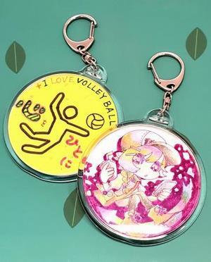 写真：制作見本　クリアキーホルダー