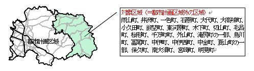 地図：対象となる区域
