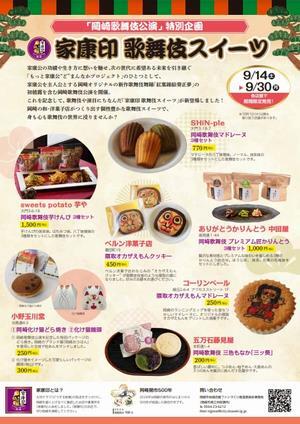 写真：歌舞伎スイーツチラシ