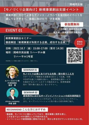 写真：新規事業創出セミナーチラシ