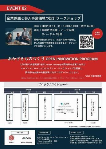 写真：企業課題と参入事業領域の設計ワークショップチラシ