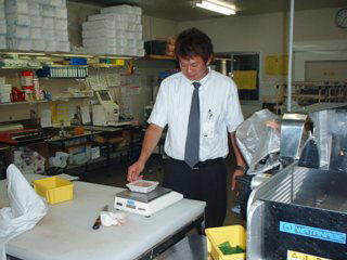 計量している写真