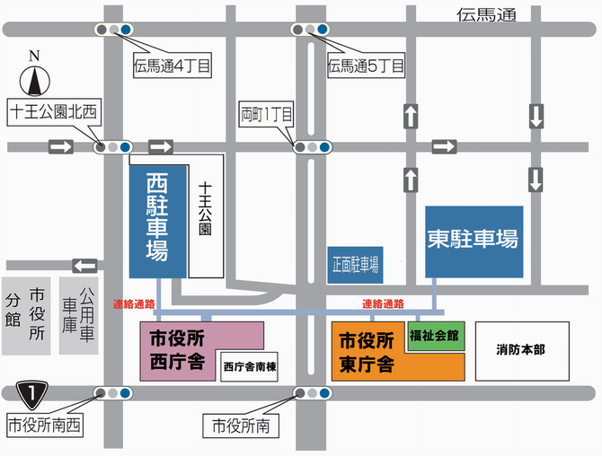 地図：駐車場案内図