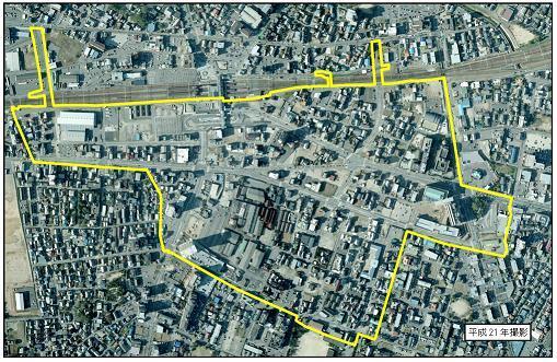 写真：岡崎駅東地区の航空画像2