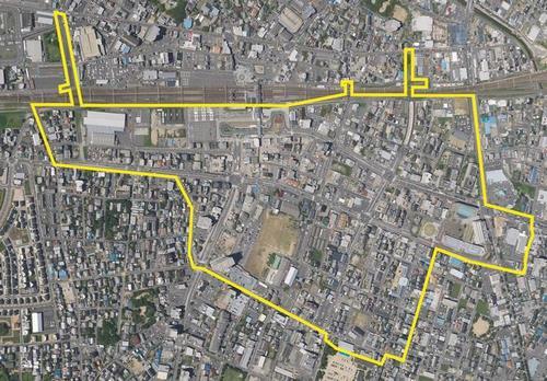 写真：岡崎駅東地区の航空画像3