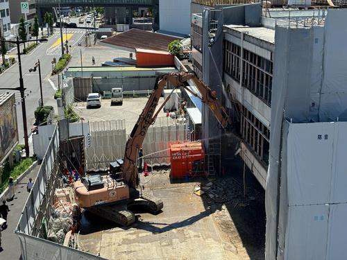 写真：東岡崎駅の解体風景7