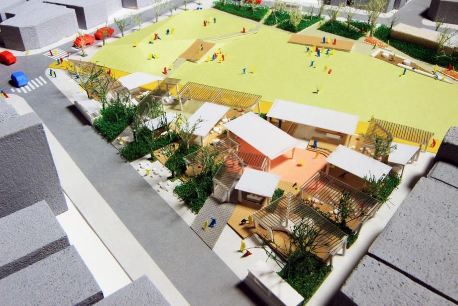 写真：A1からA2,A3ブロックを見る