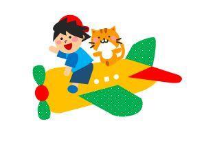 イラスト：ヘリコプター男の子