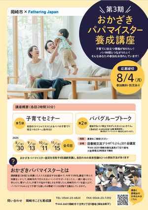 チラシの写真：第3期おかざきパパマイスター養成講座