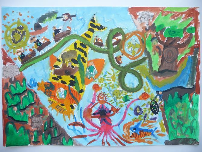 ポスターの写真：神谷修羽さん（連尺小学校3年）の作品