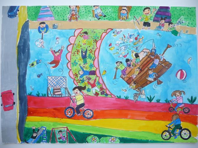 ポスターの写真：為水ひなたさん（連尺小学校3年）の作品