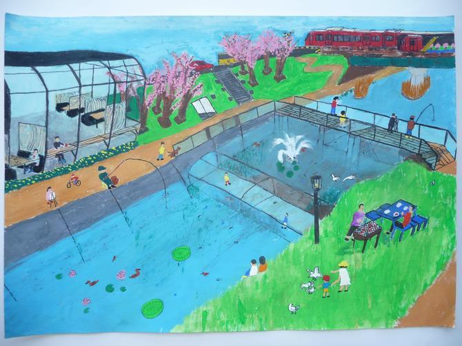 ポスターの写真：石川凌多さん（上地小学校5年）の作品