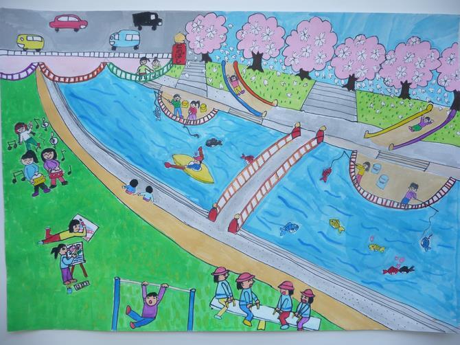 ポスターの写真：河東真里菜（大門小学校2年）の作品