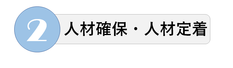 イラスト：2 人材確保・人材定着