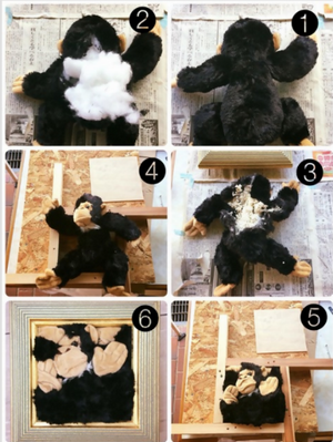 写真：作品《soft toys》　制作工程