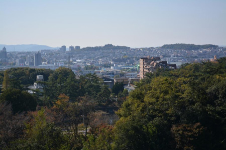 写真：志賀重昂像からの眺望
