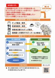 チラシの写真：東公園動物園　コラボで応援制度してみませんか？裏