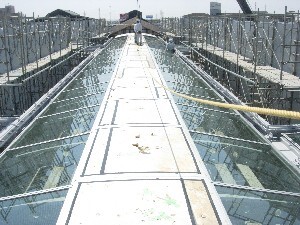 写真：屋根のガラス部分