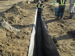 写真：暗渠埋設状況