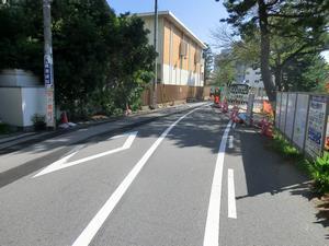 写真：堤防道路の交通規制