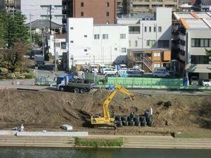 写真：A1橋台仮設盛土