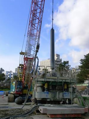 写真：P1橋脚場所打ち杭（1月18日）