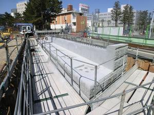 写真：A1橋台完成（2月27日）