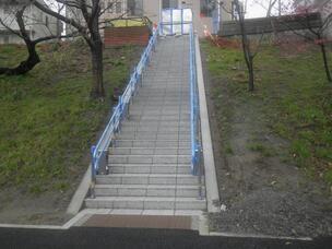 写真：階段施工状況