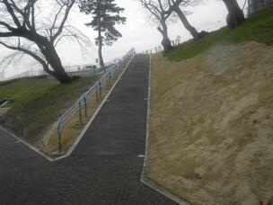 写真：坂路施工状況