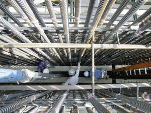 写真：P1橋脚の柱コンクリート打設（1ロット目）4