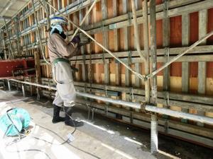 写真：P1橋脚の柱コンクリート打設（1ロット目）5